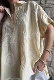 Yara Serene High Low Cap Sleeve Blouse Butter - /10=
